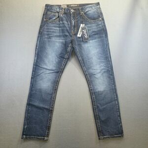 True Luck Men's Stretch Slim Fit Denim Blue Jeans Size 36x30 NWT